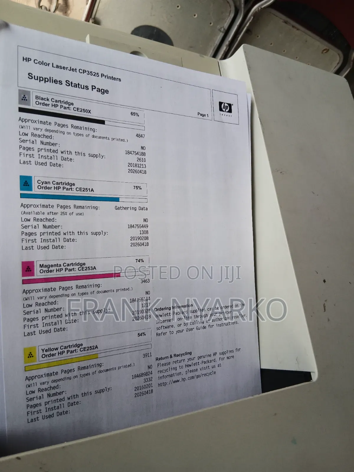 Hp Color Laserjet Cp3525x