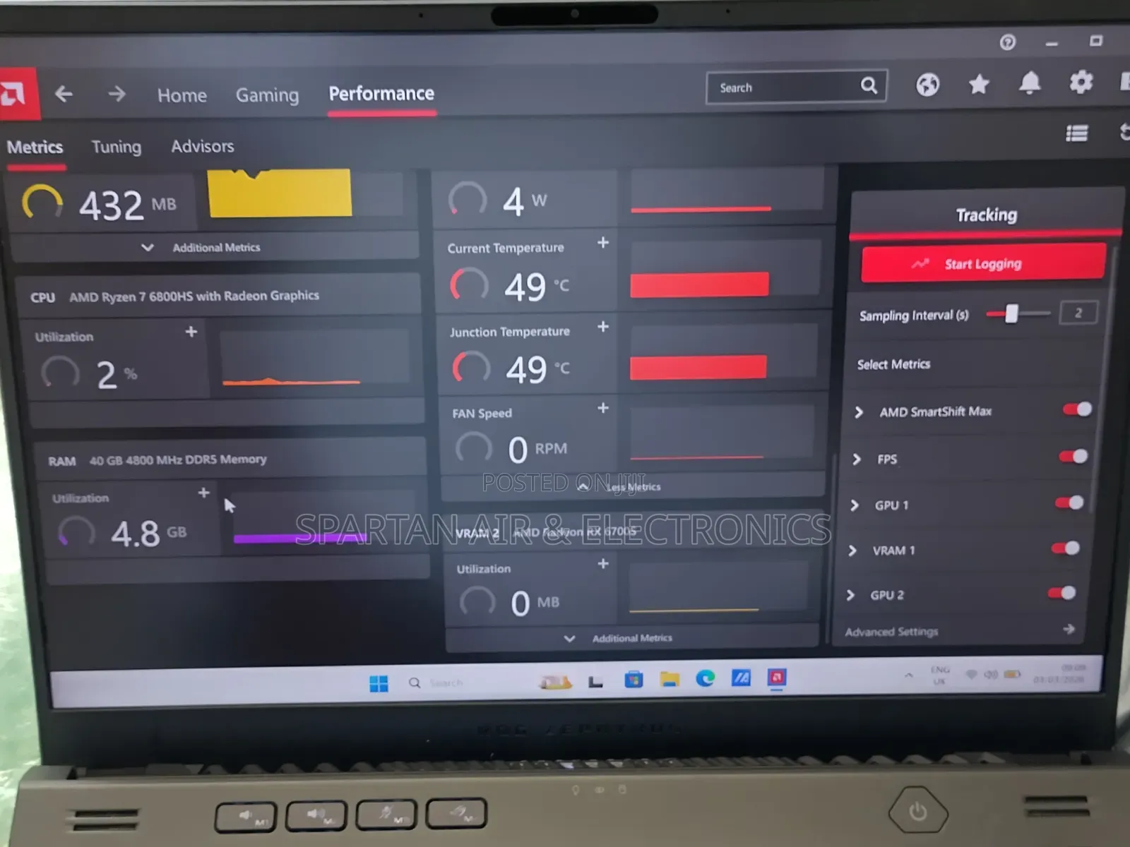 Laptop Asus ROG Zephyrus G14 40GB AMD Ryzen 7 SSD 512GB