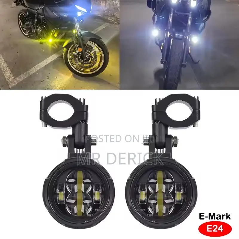 100w Motorcycle Headlight Fog Lights Led Driving Light Dual Color