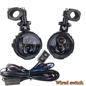 100w Motorcycle Headlight Fog Lights Led Driving Light Dual Color
