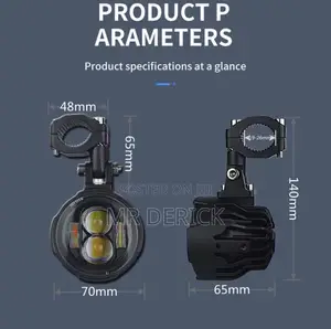 100w Motorcycle Headlight Fog Lights Led Driving Light Dual Color