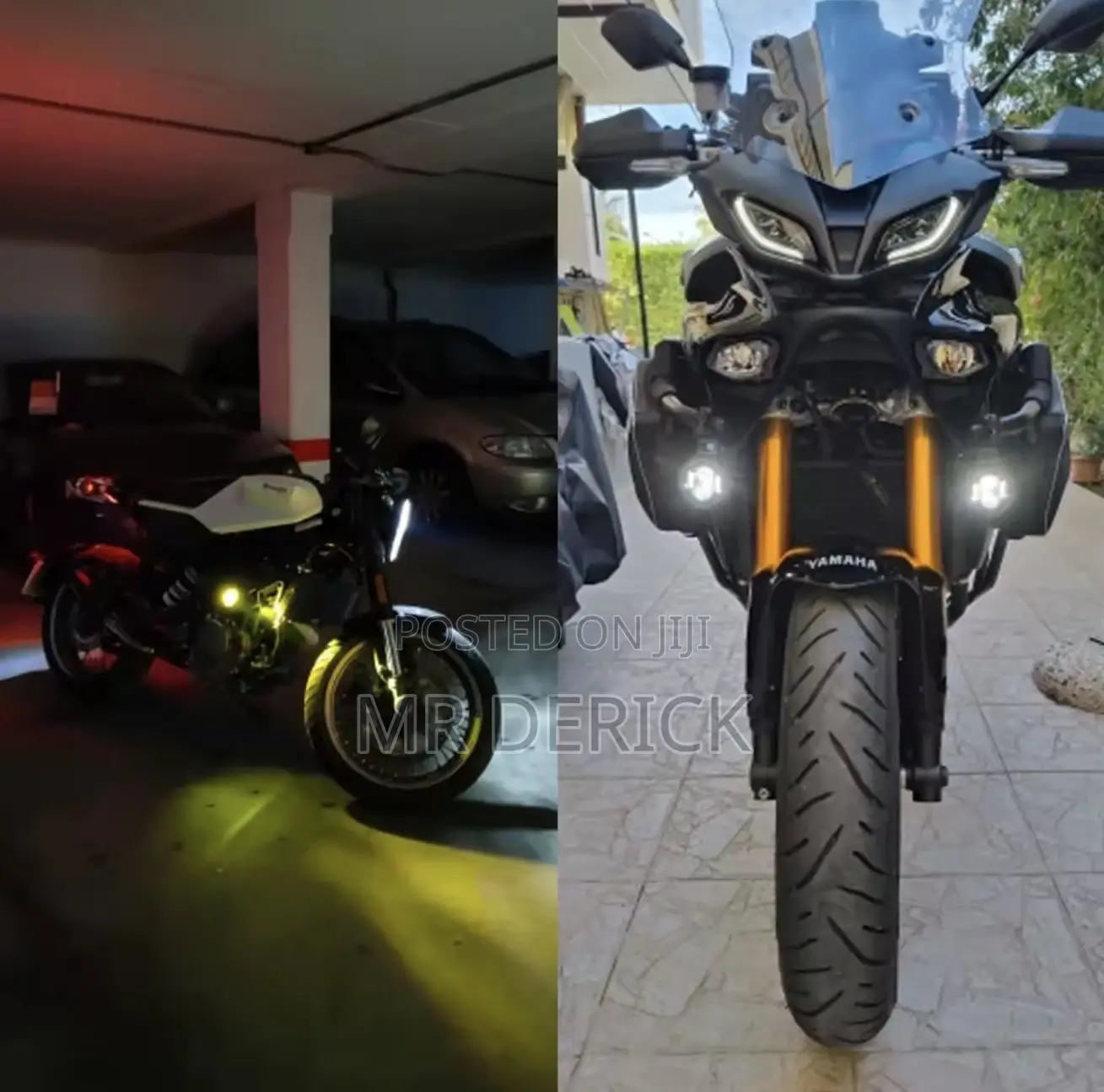 100w Motorcycle Headlight Fog Lights Led Driving Light Dual Color