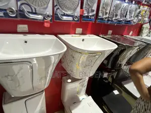 Nice Wash Hand Basin White and Gold Flower #G946/1242