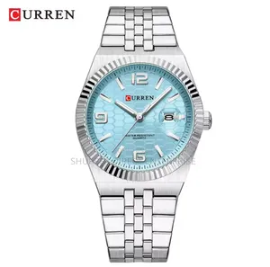 Curren 8498 Silver With Blue Dial Luxury Quartz Watch for Men