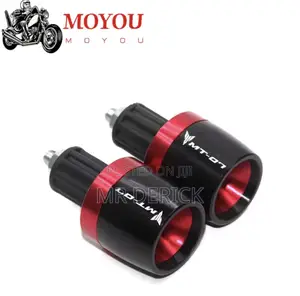 Handle Bar Grips Ends Counterweight Cap Plug Sliders for Yahama Mt-07