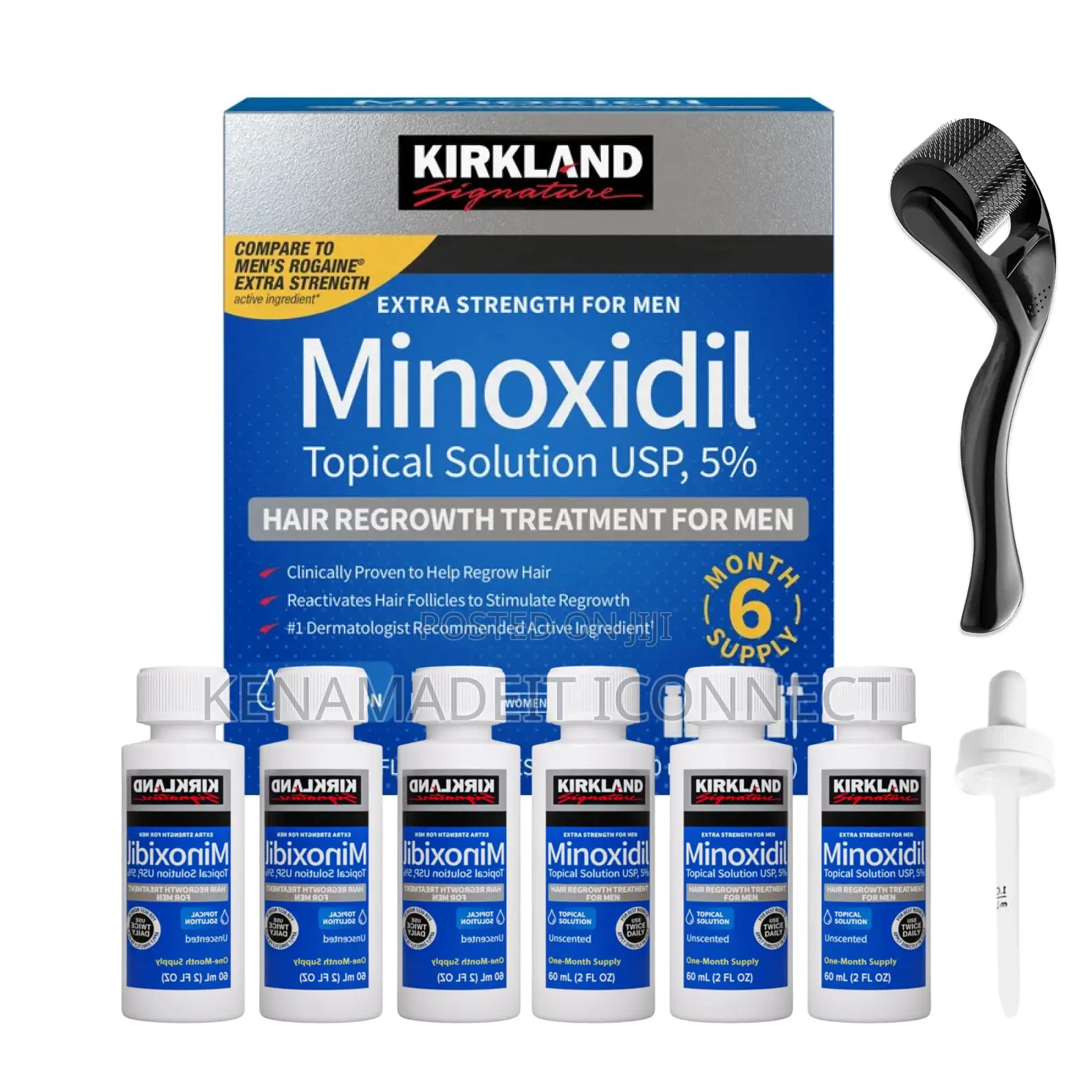 Kirkland Minoxidil and Derma Roller Set