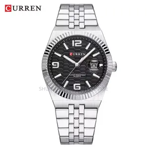 Curren 8498 Silver Stainless Steel Men’S Watch - Black Dial