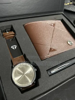 Tomi 3pcs Simple Business Men Watch Wallet Gift Box Set