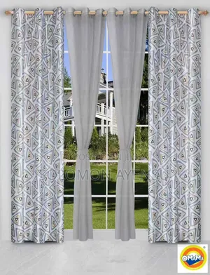 2 in 1 Sets Featuring Pattern Curtains and Sheer Inner Panels