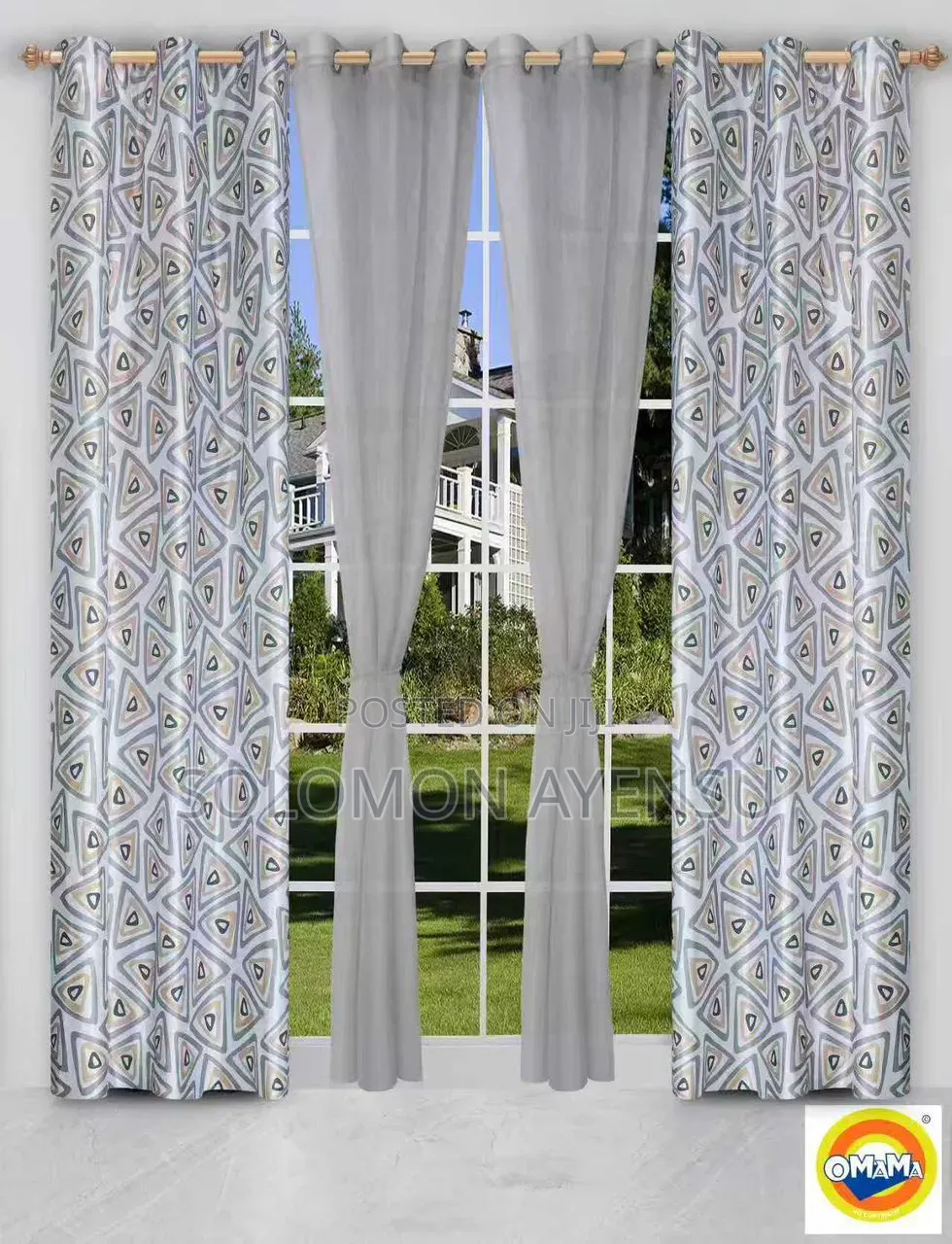 2 in 1 Sets Featuring Pattern Curtains and Sheer Inner Panels