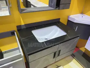 Cabinet Basin With Mirror Dark Grey Colour #Ca9136