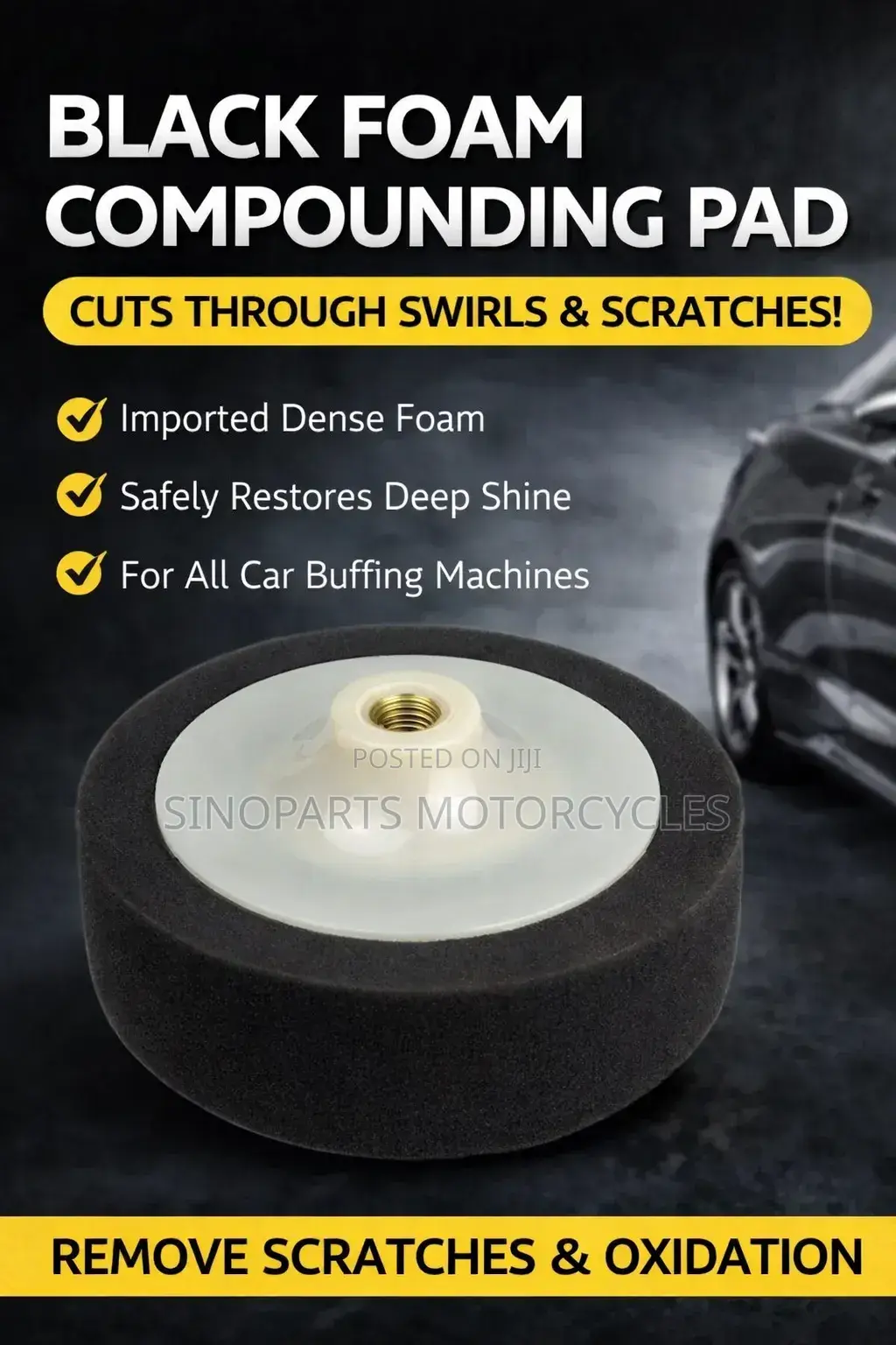 Car Polishing Pad Black Foam Finishing Wax Pad No Scratch