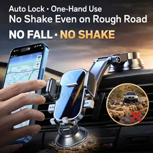 Car Phone Holder Auto Lock Strong Suction Foldable Stable