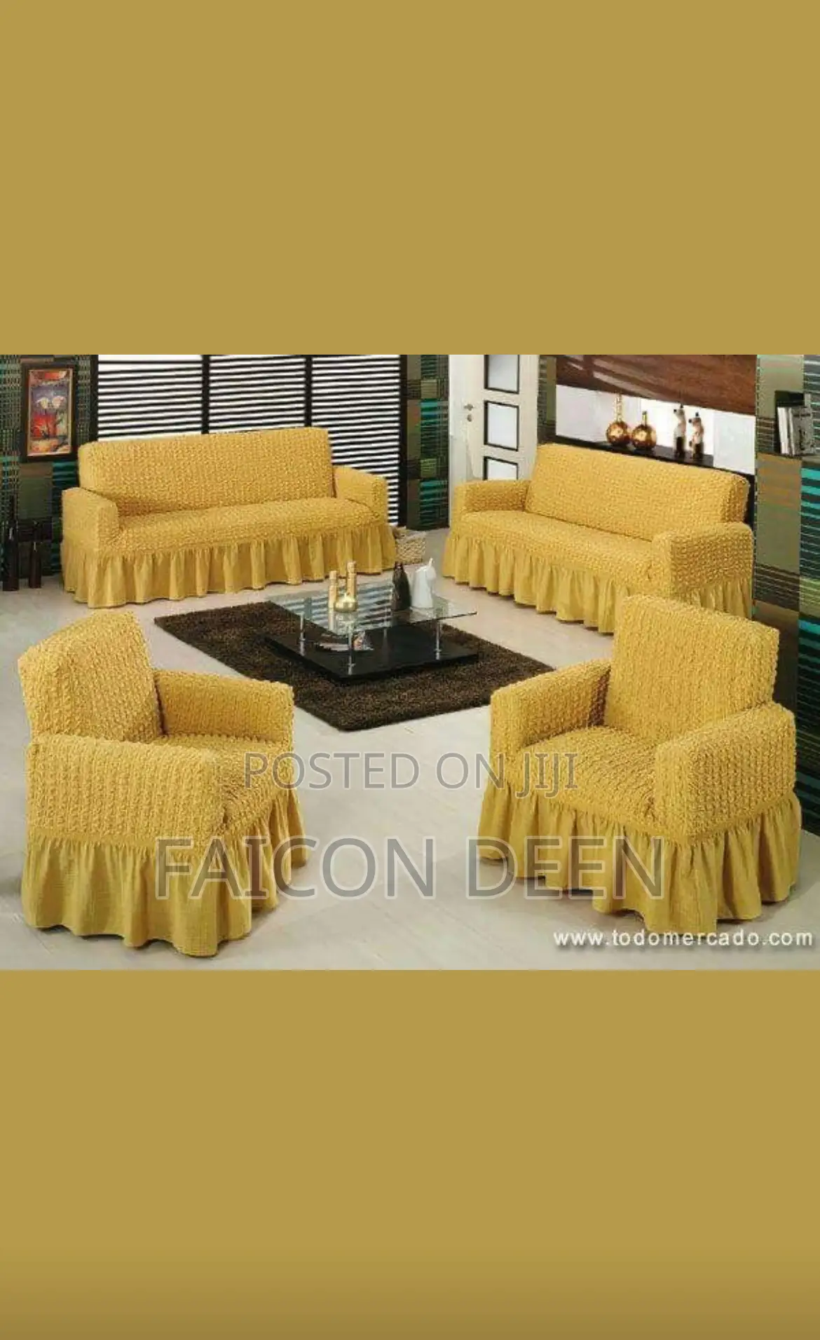Luxurious Thick Cotton 4 PCS Sofa Skirt Covers(Only Sold as a Set)