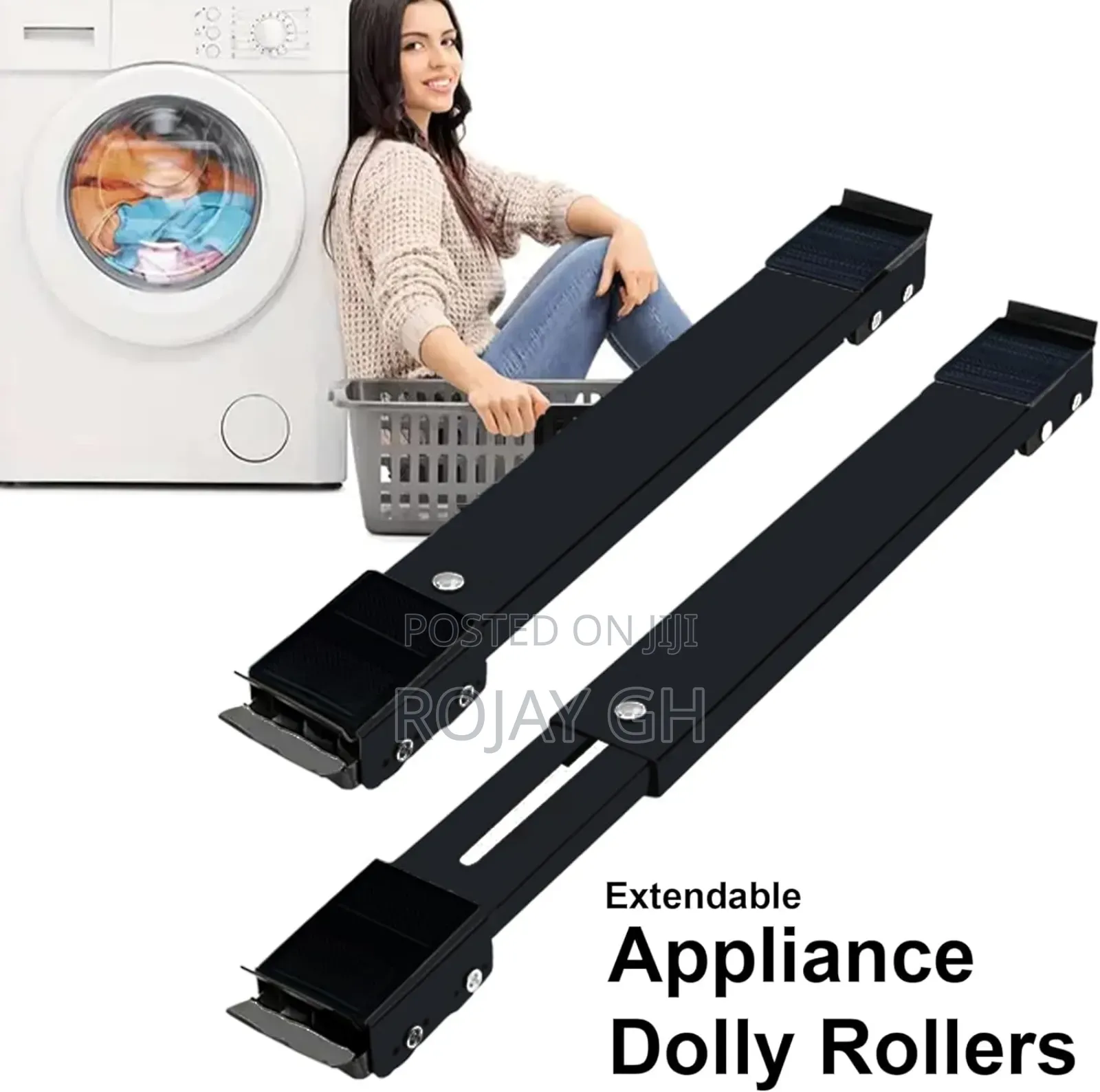 Appliance Rollers for Washing Machines, Fridges Furniture Dolly -Black