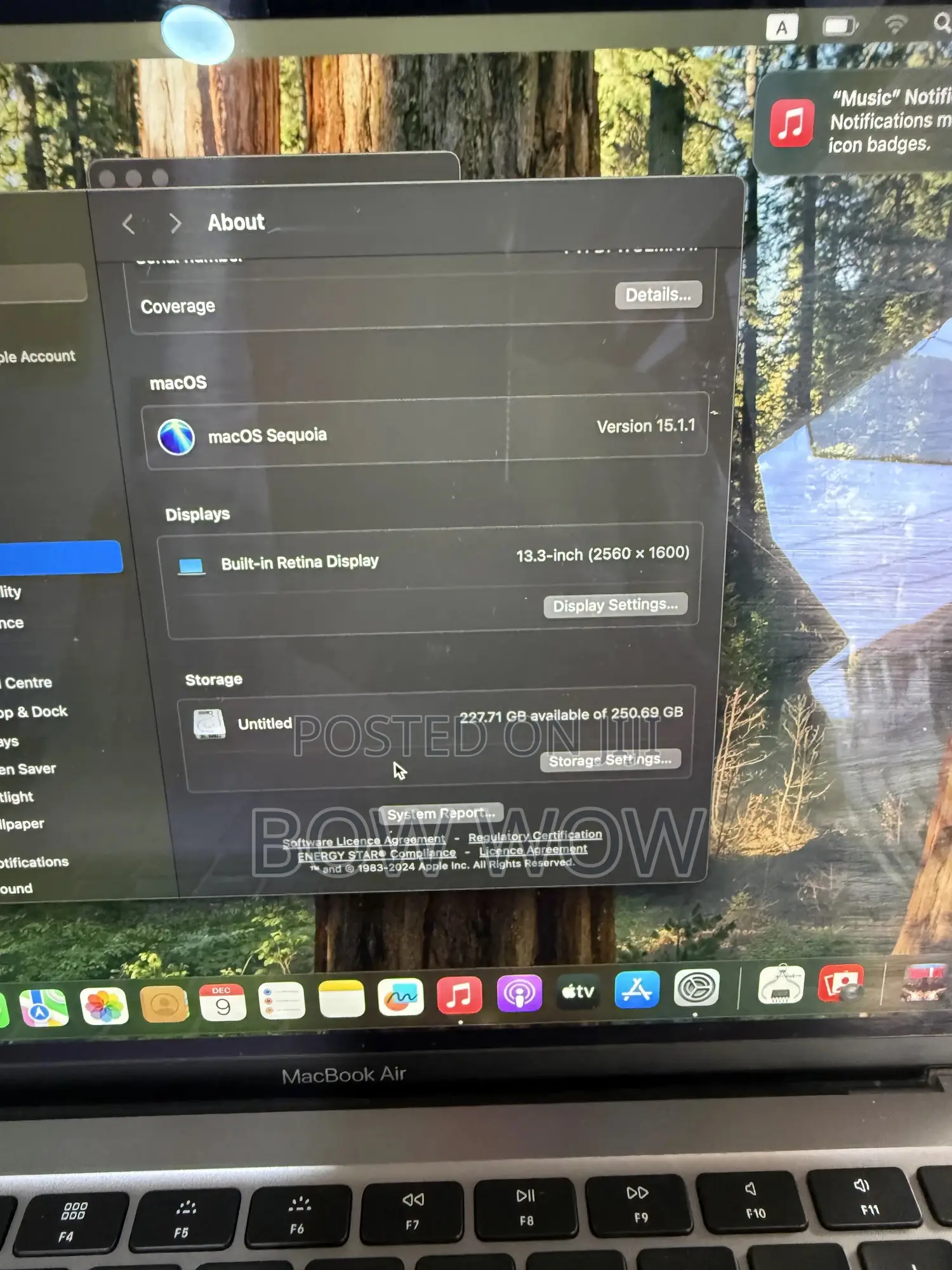 Laptop Apple MacBook Air 2020 8GB Intel Core i3 SSD 256GB