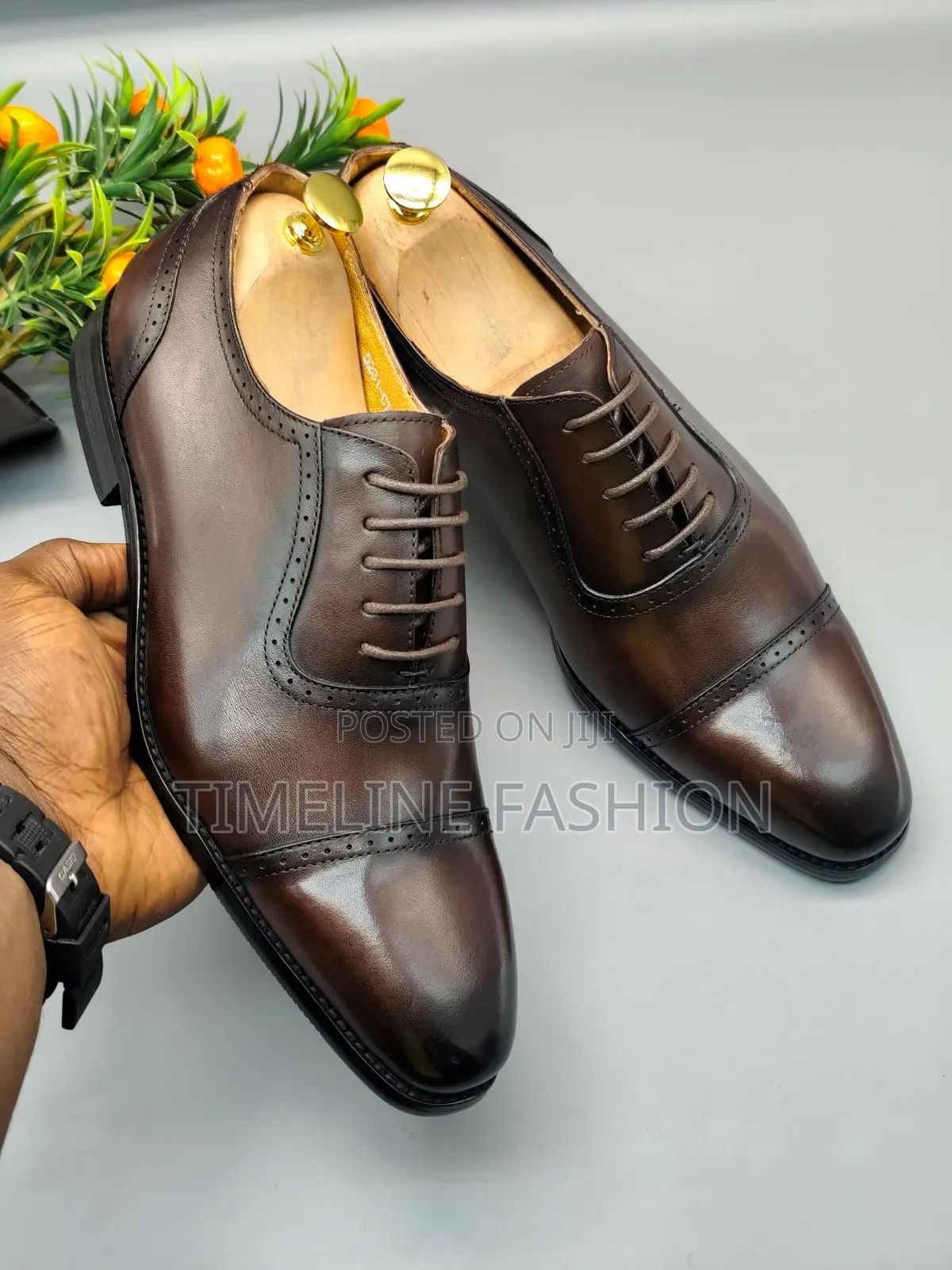 Kenneth Cole Coffee Brown Classic Men's Leather Shoes