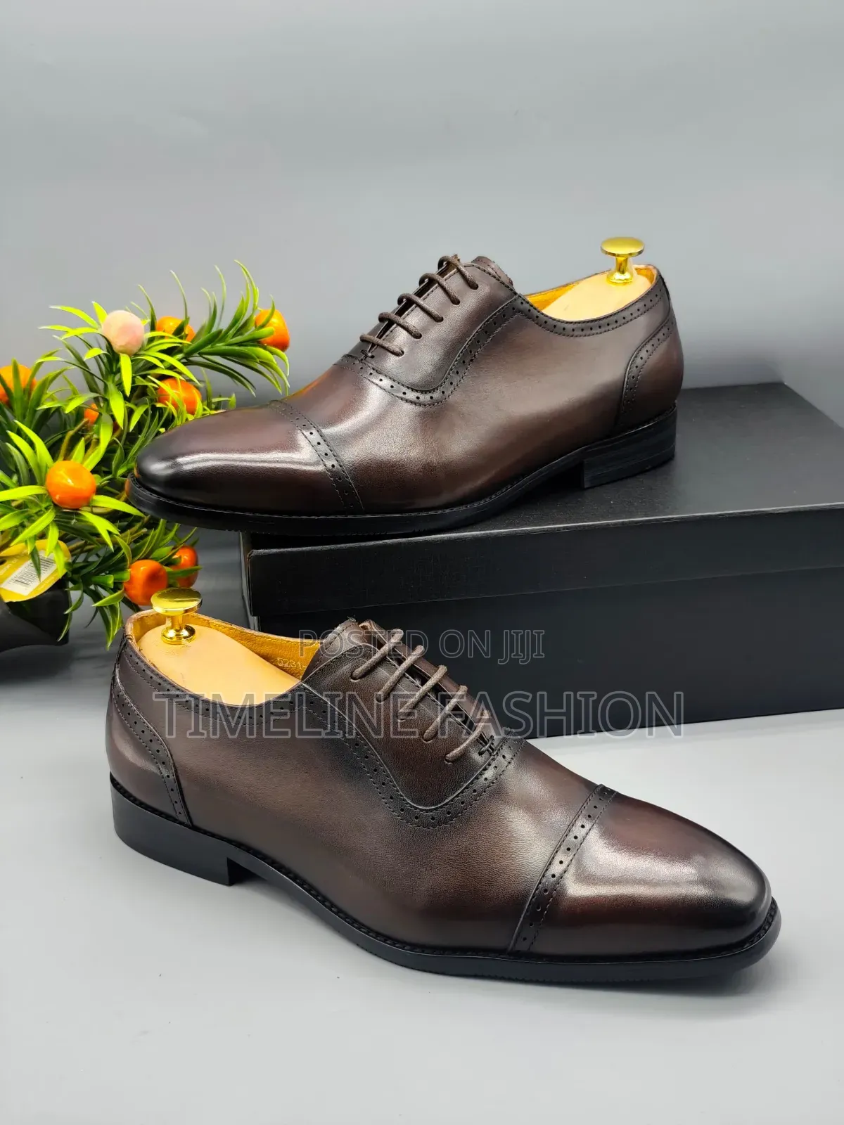 Kenneth Cole Coffee Brown Classic Men's Leather Shoes