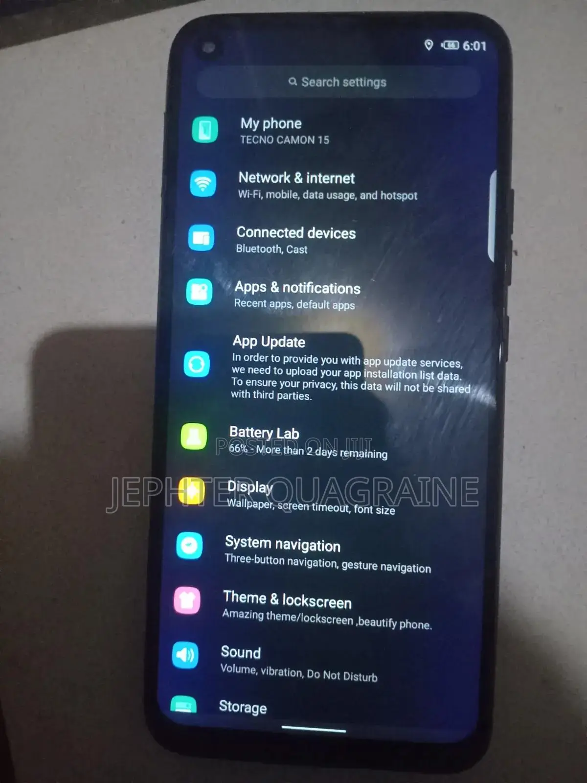 Tecno Camon 15 64 GB Black