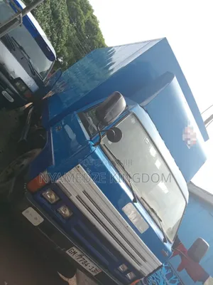 Blue Isuzu Container Truck