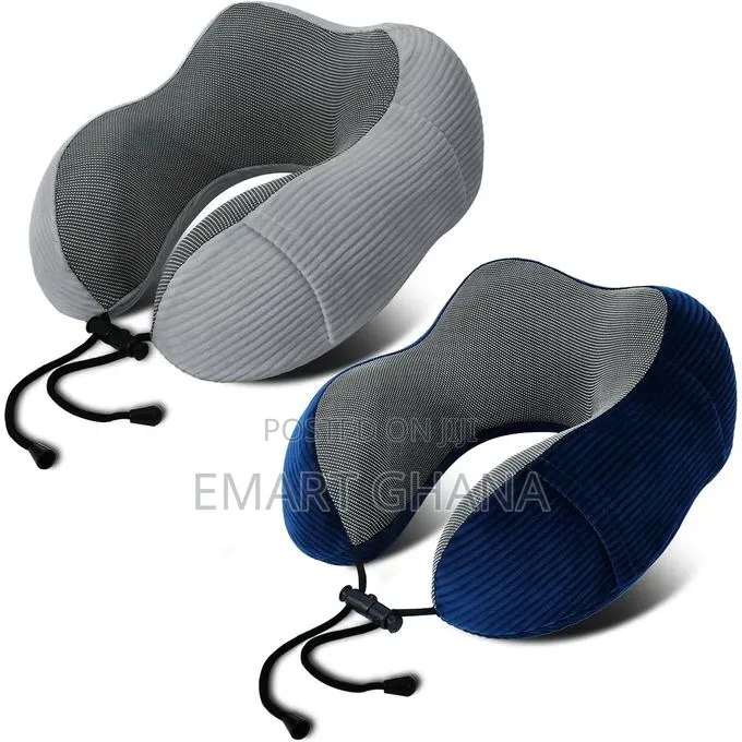 Comfortable Multifunctional Neck Pillow/ Support- Gray/ Blueblack