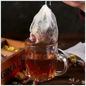 100 Pieces Reusable Non-woven Tea Bags With Drawstring - Durable