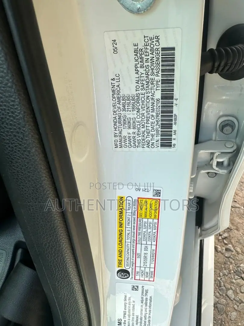 Honda Civic Sport CVT 2024 White
