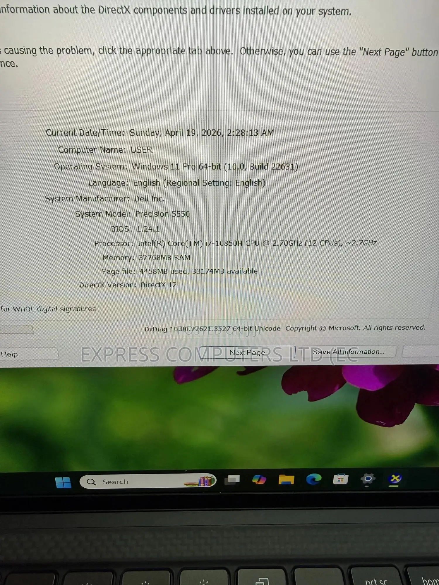 Laptop Dell Precision 5550 32GB Intel Core i7 SSD 1T