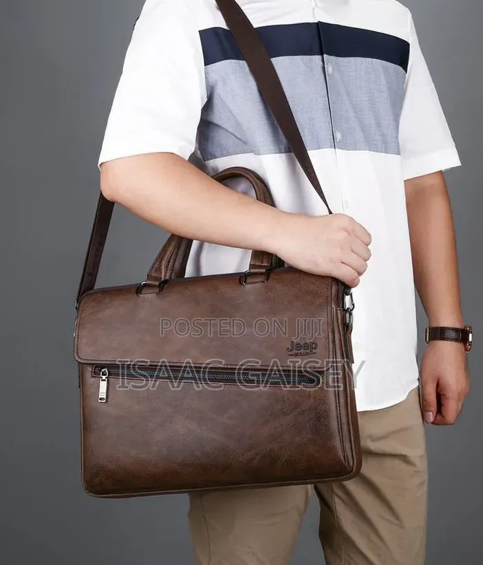 14" Jeep Leather Laptop Compartment Handbags in Different Colors