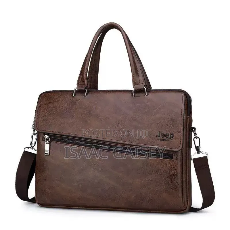 14" Jeep Leather Laptop Compartment Handbags in Different Colors
