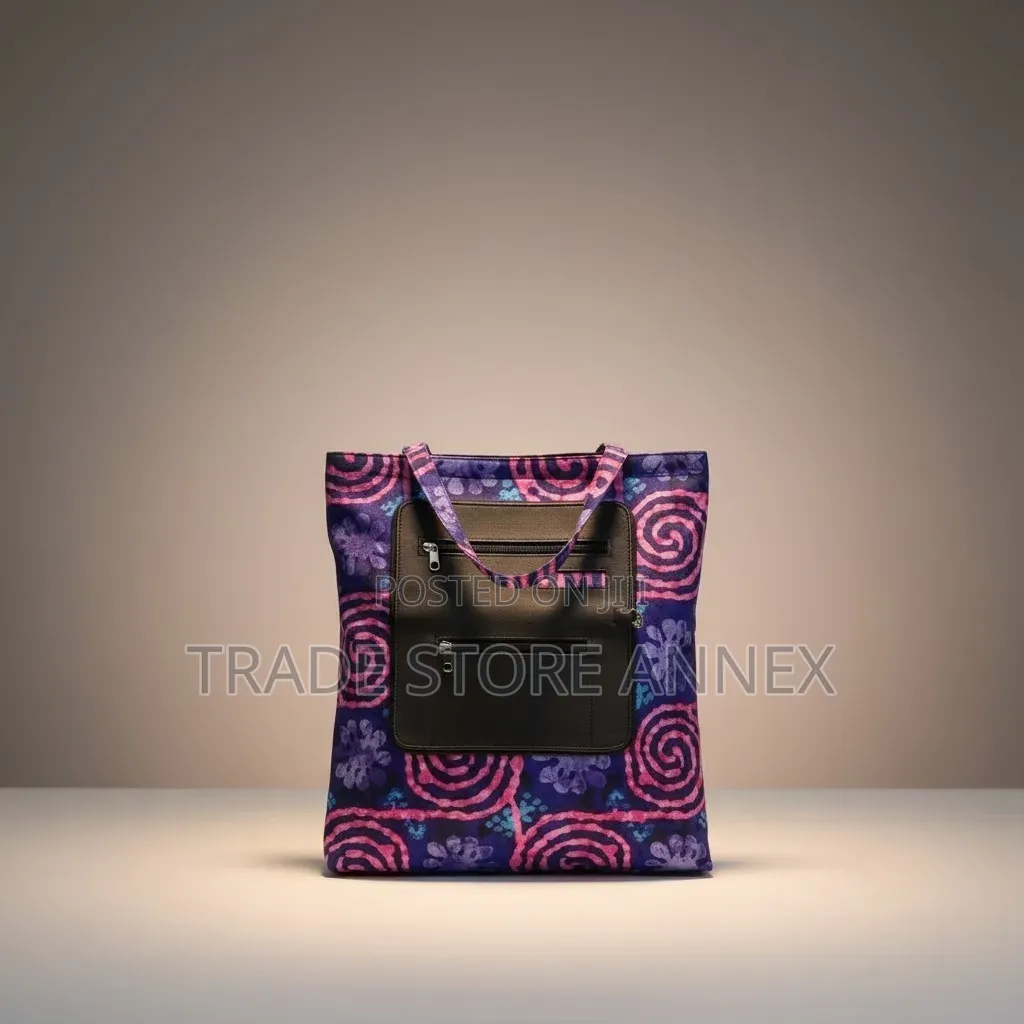 Tote Bag Ankara Fashion Bags Folderable 2 in 1