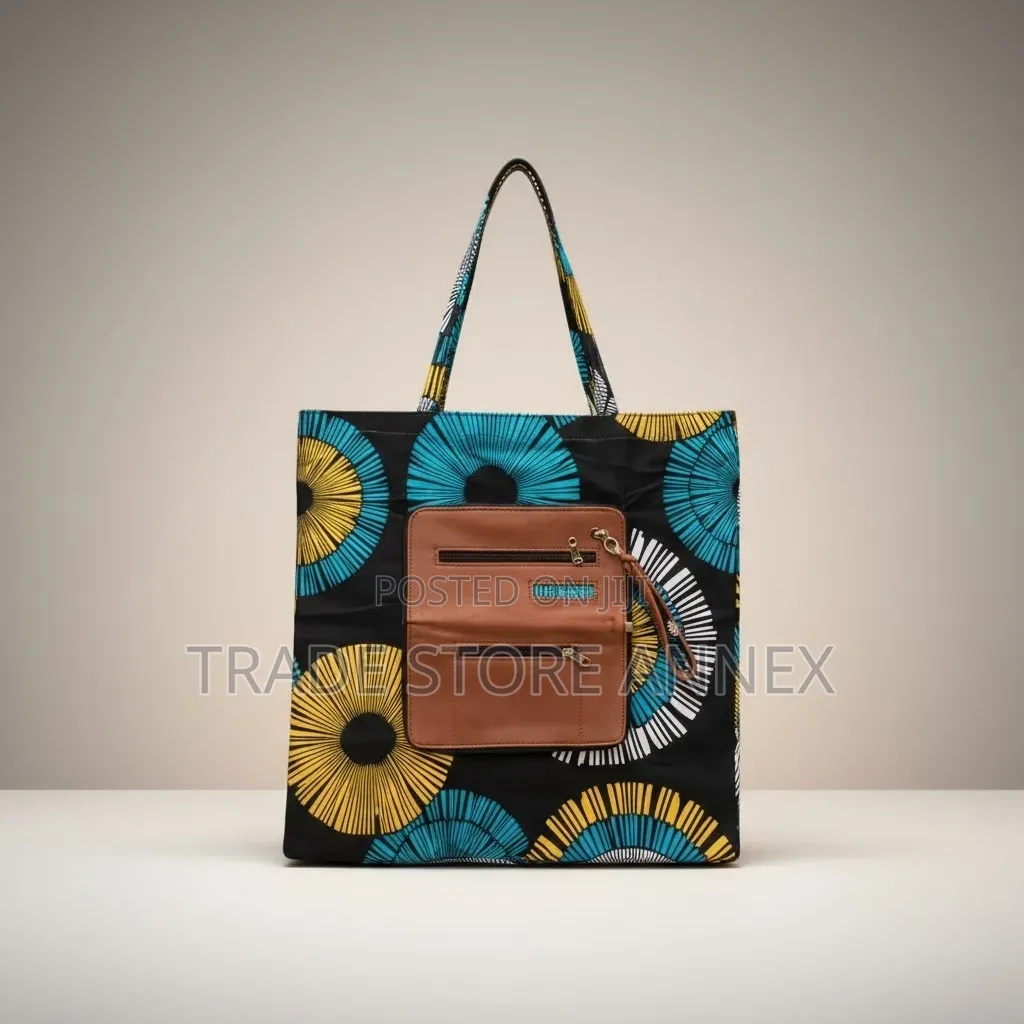 Tote Bag Ankara Fashion Bags Folderable 2 in 1