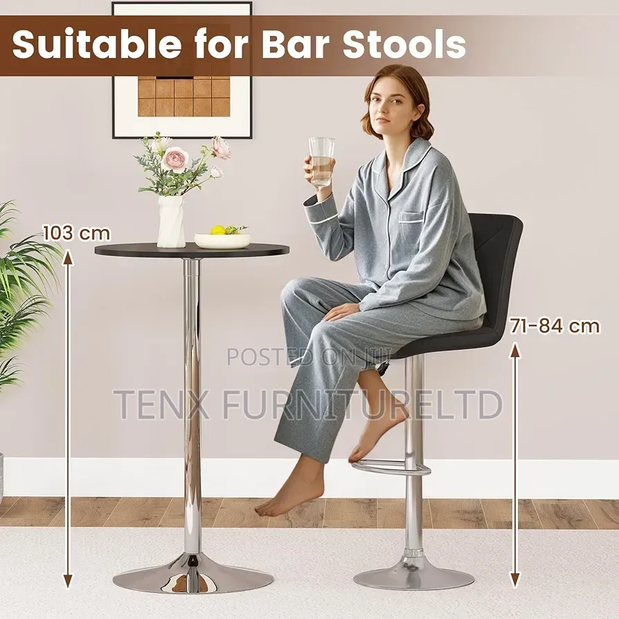 Bar Table (Round With Chrome Base)