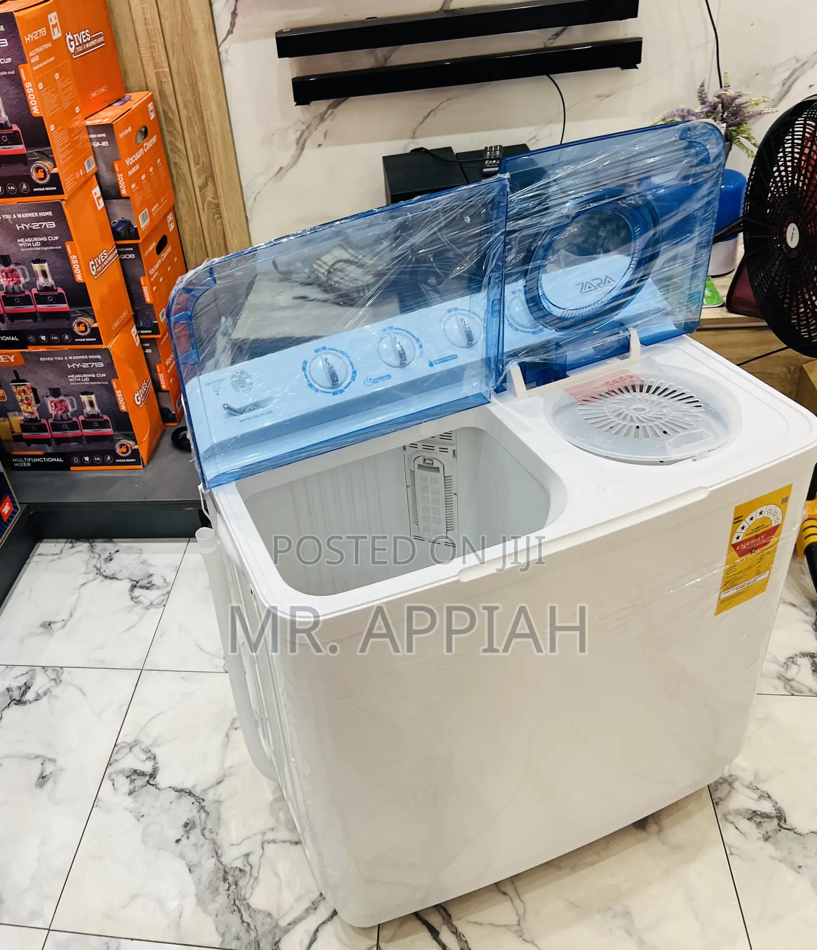 Quality Zara 11kg Twin Tub Washing Machine With Air Drying Technology.