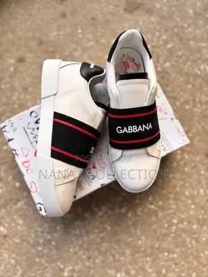Dolce Gabbana White Leather Portofino Sneakers