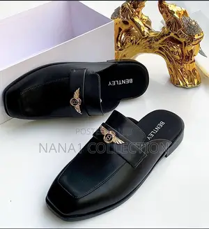 Black Bentley Leather Half Shoe