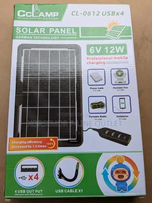 Solar Panel Cl-0612 Usbx4 12w 6v