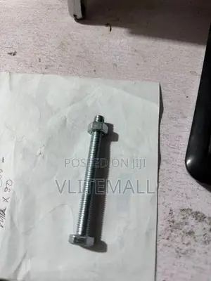 M8 X 80 Hex Bolt With a Corresponding Nut.