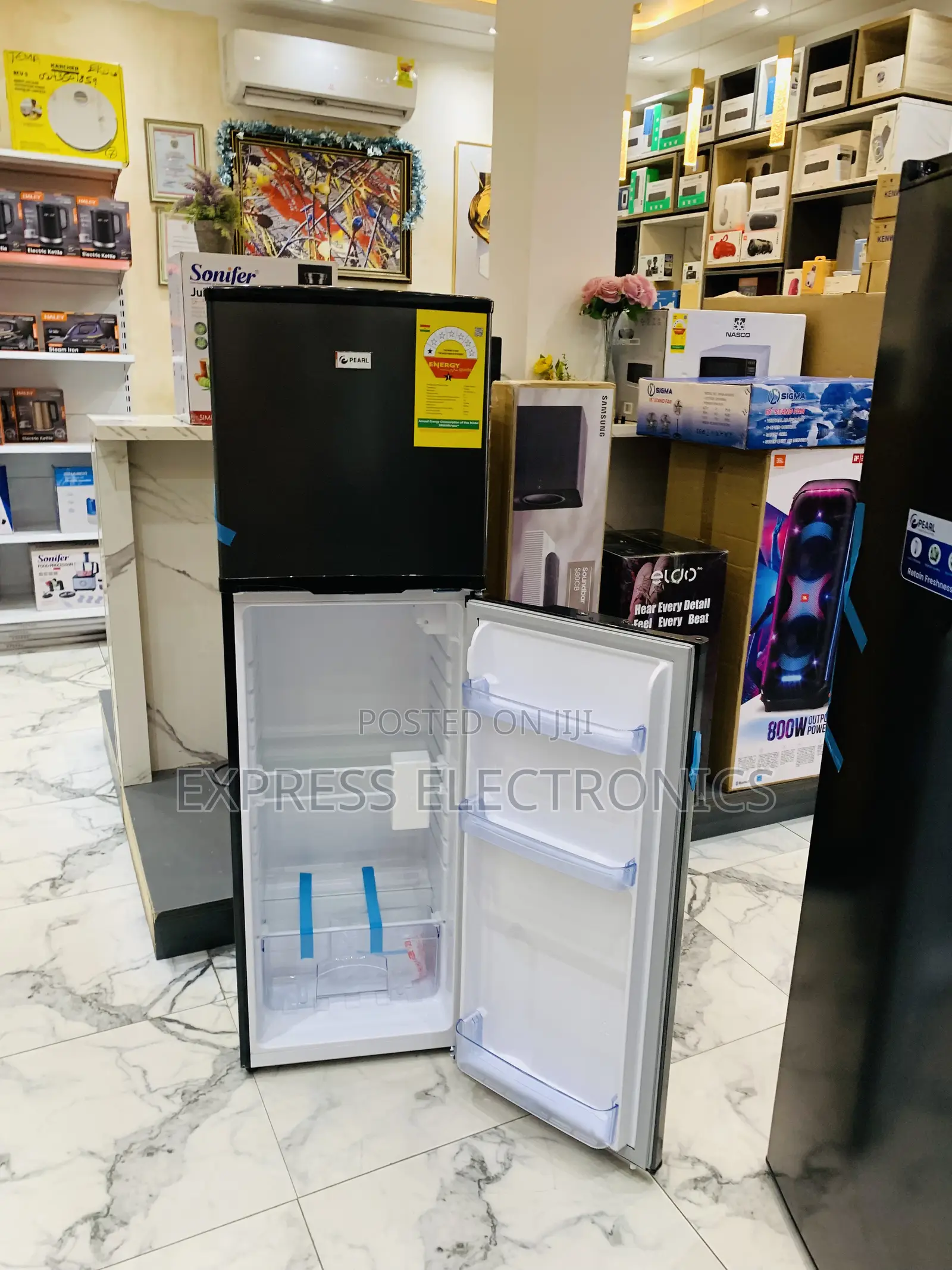 Lovely New Top Freezer Double Door Fridge Pearl Dark Grey Pf-262tix