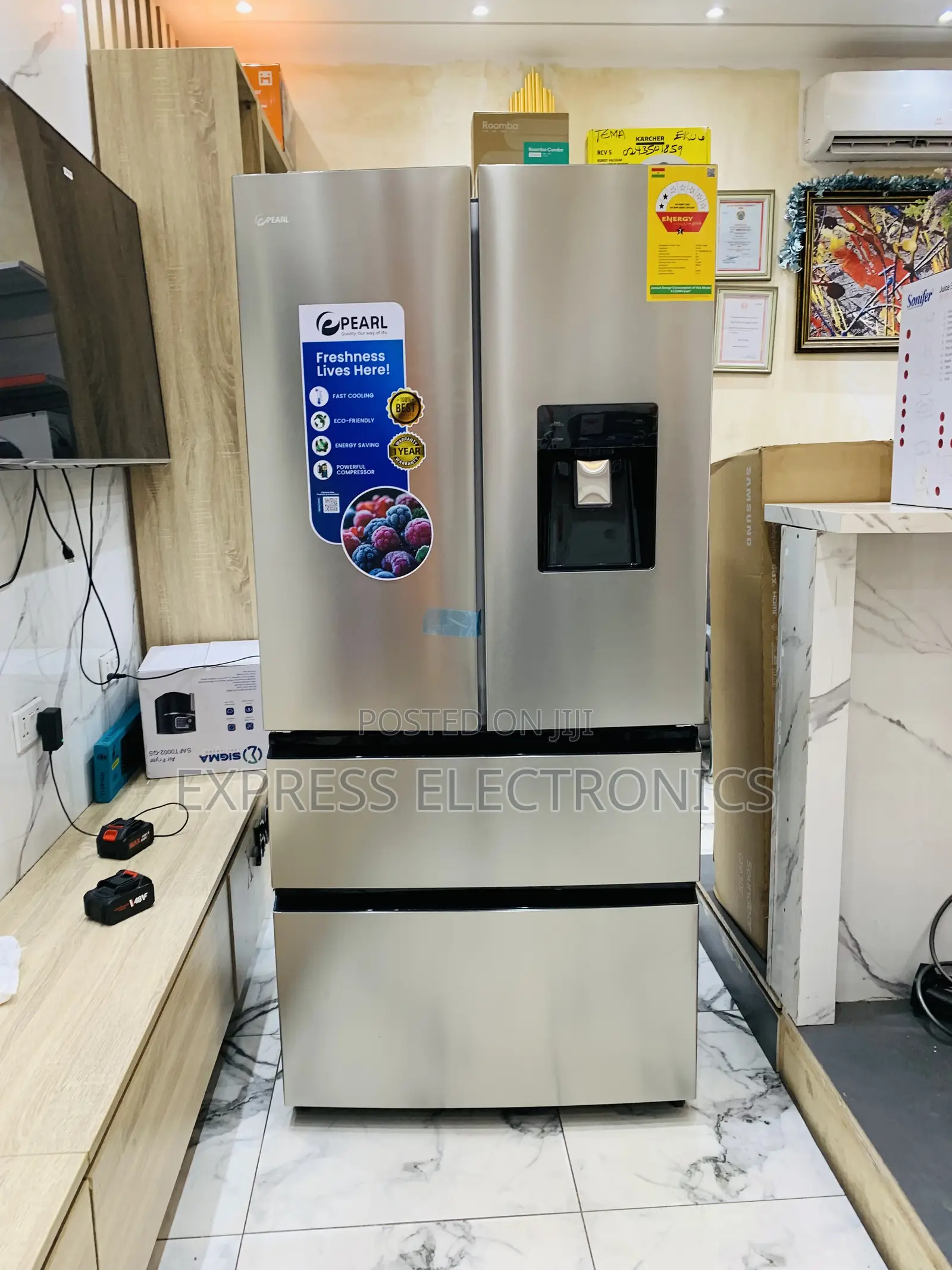 531l Four Grey Door Pearl Pf-702md Fridge