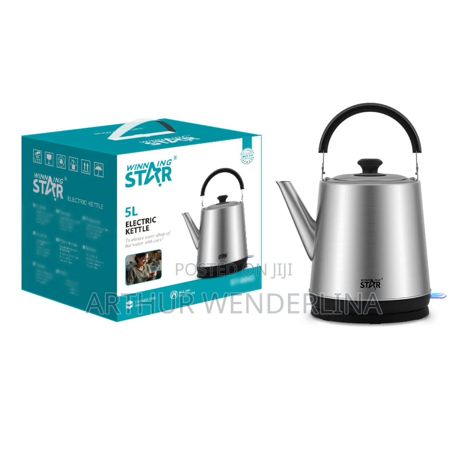Winning Star Electric 5l Stainless Steel Kettle