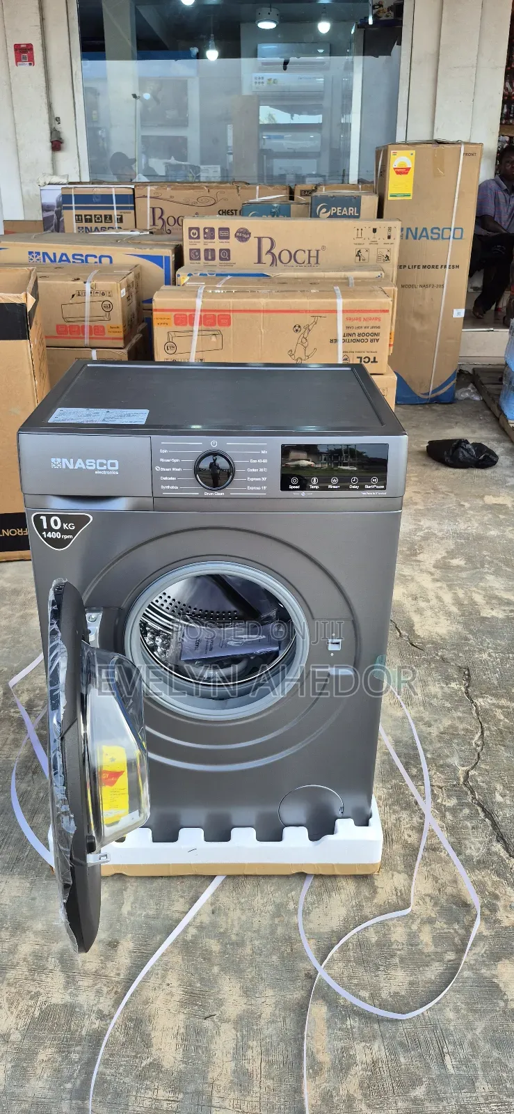 Nasco Gray Colour 10kg Washing Machine Full Automatic Brand New