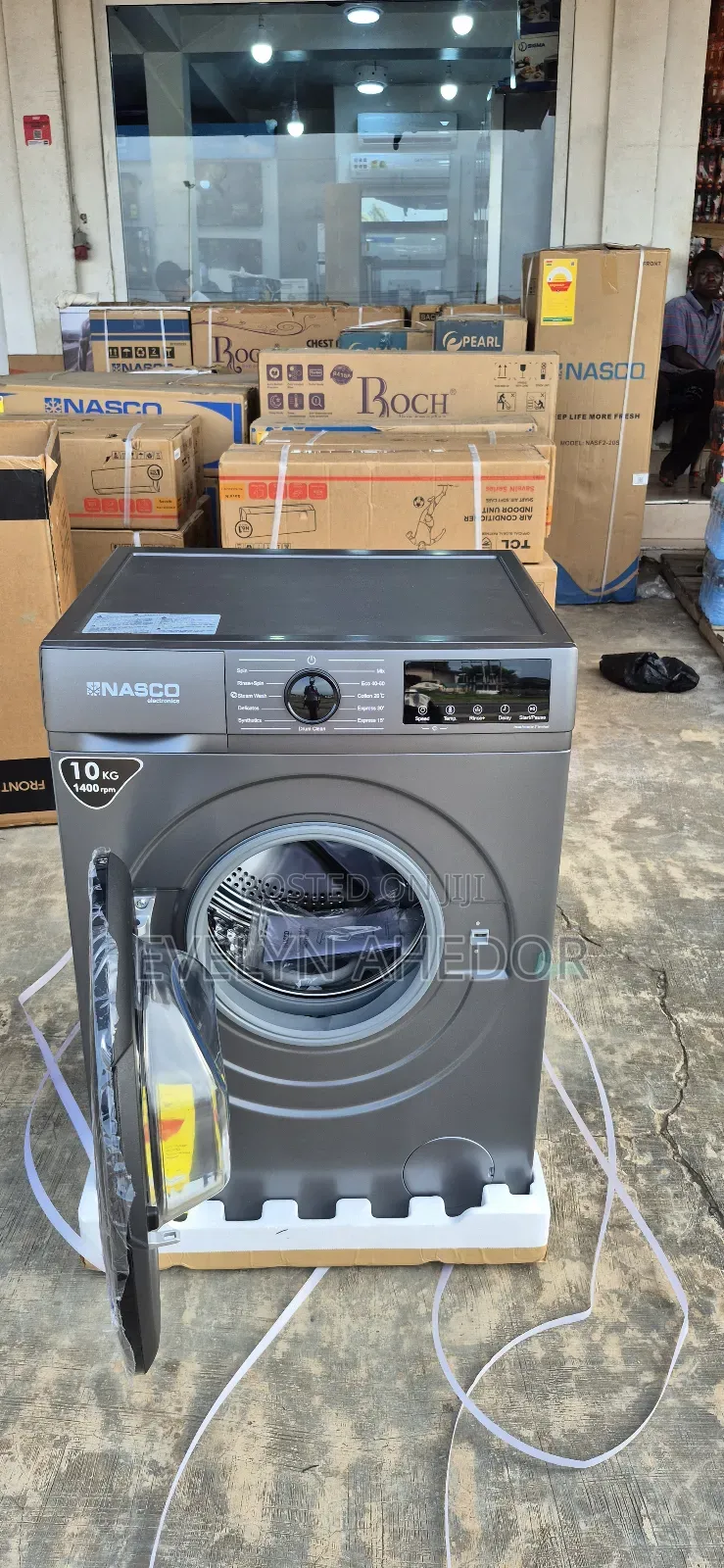 Nasco Gray Colour 10kg Washing Machine Full Automatic Brand New
