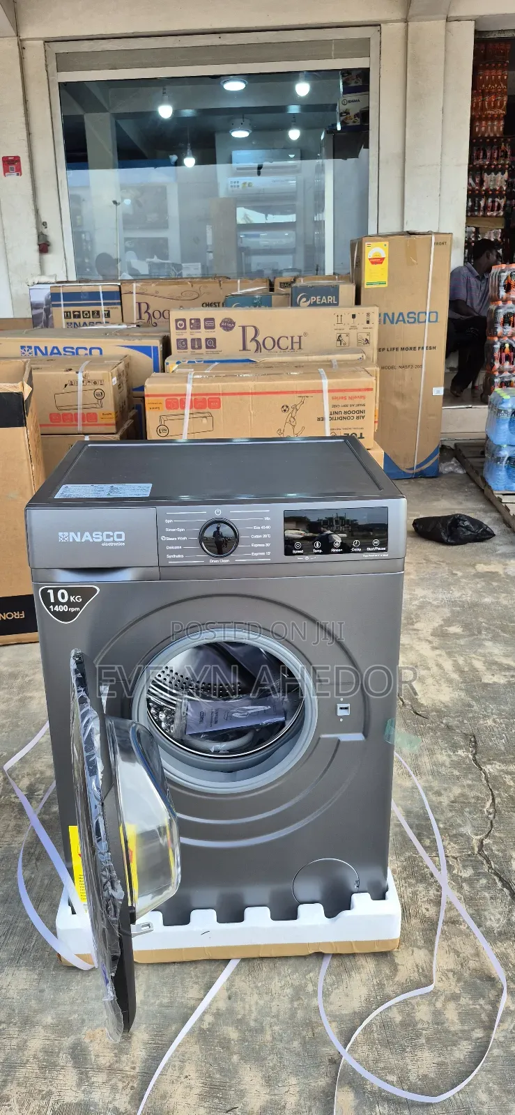 Nasco Gray Colour 10kg Washing Machine Full Automatic Brand New