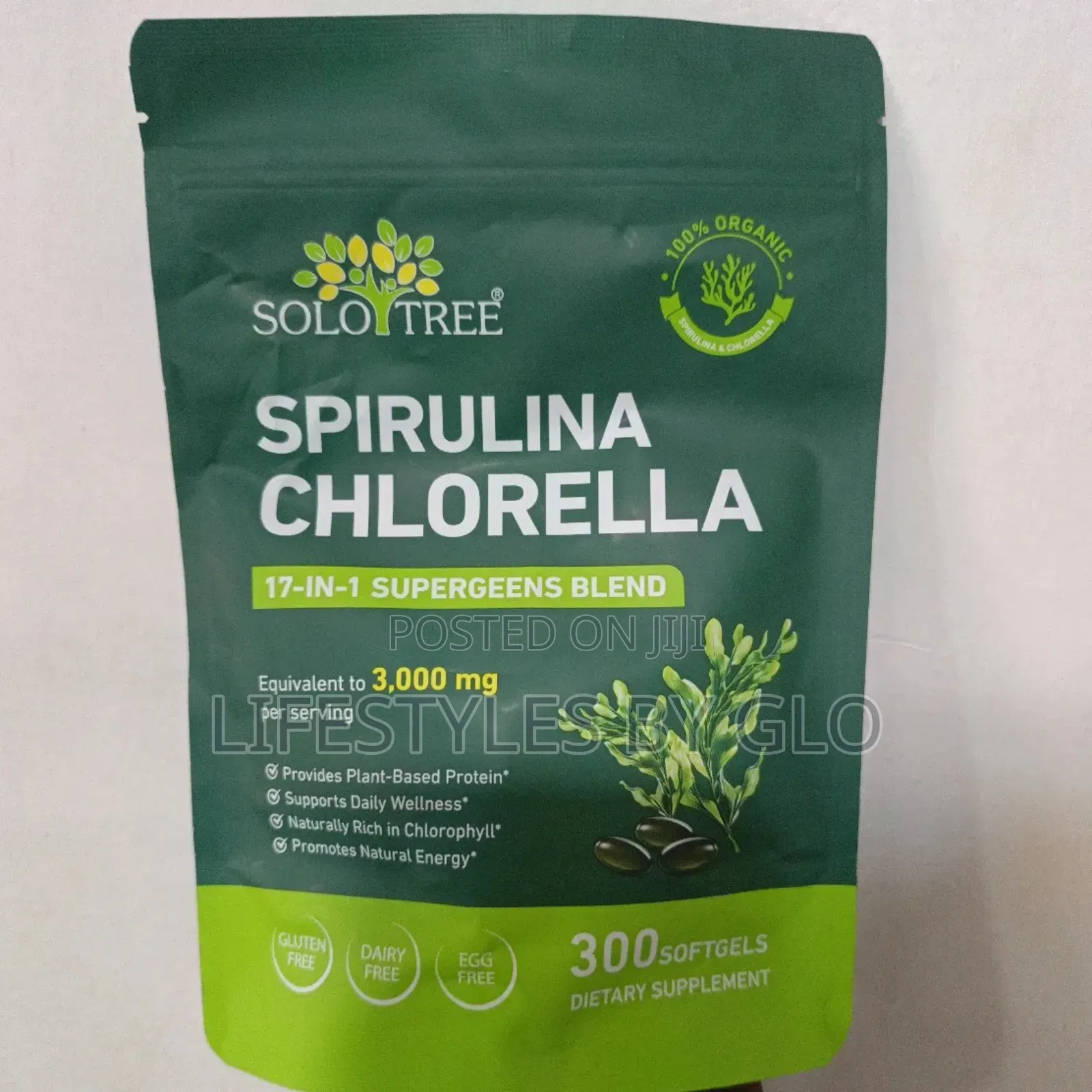 Solo Tree 17in1 Spirulina Chlorella Softgels Super Blend 300 Softgels