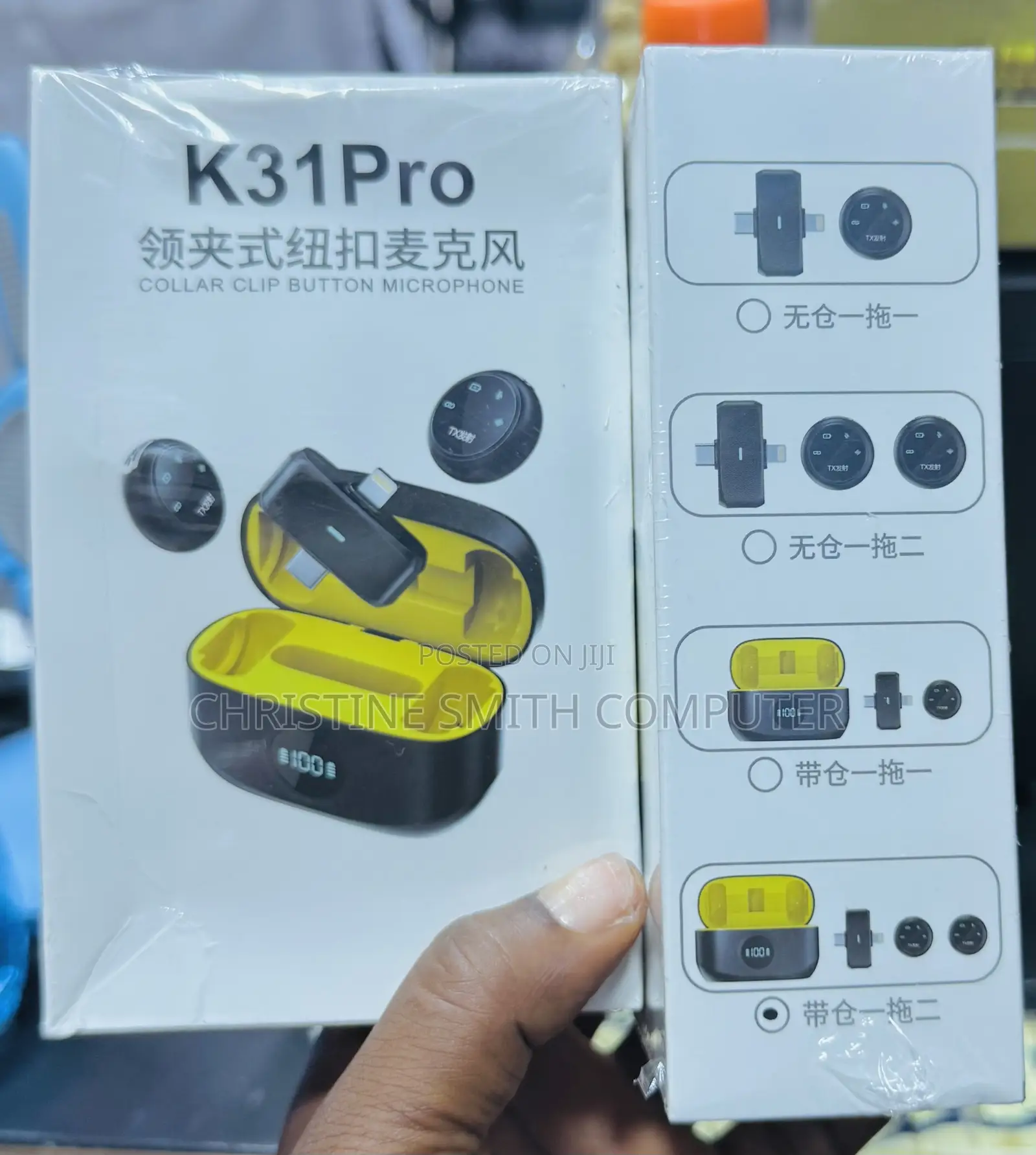 K31pro Solar Clip Button Microphone
