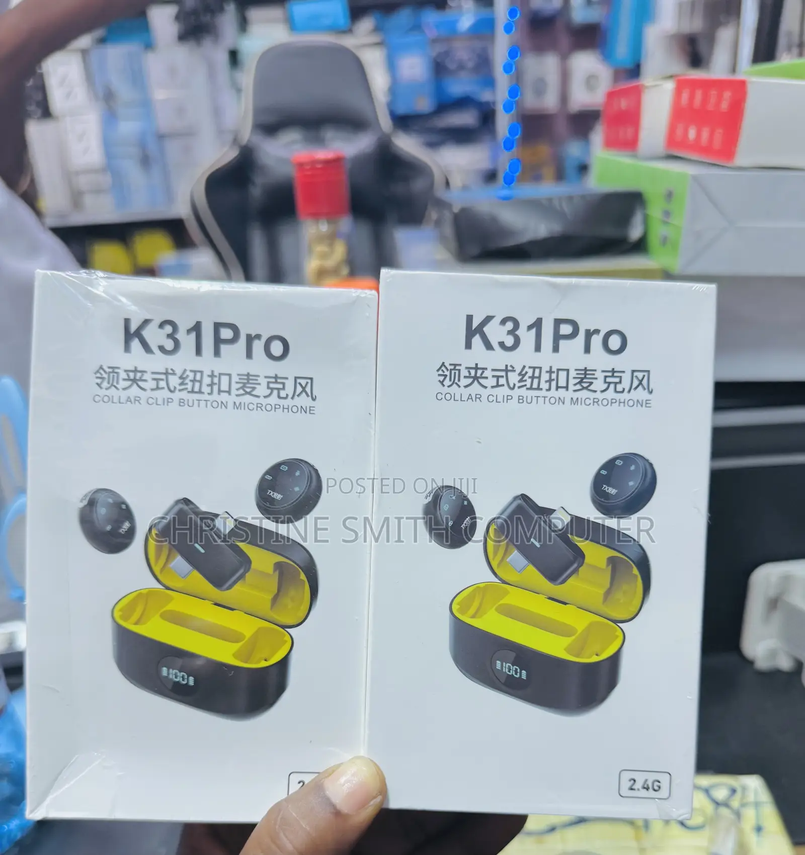 K31pro Solar Clip Button Microphone