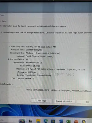 Laptop HP EliteBook 745 G6 8GB AMD Ryzen 5 SSD 256GB