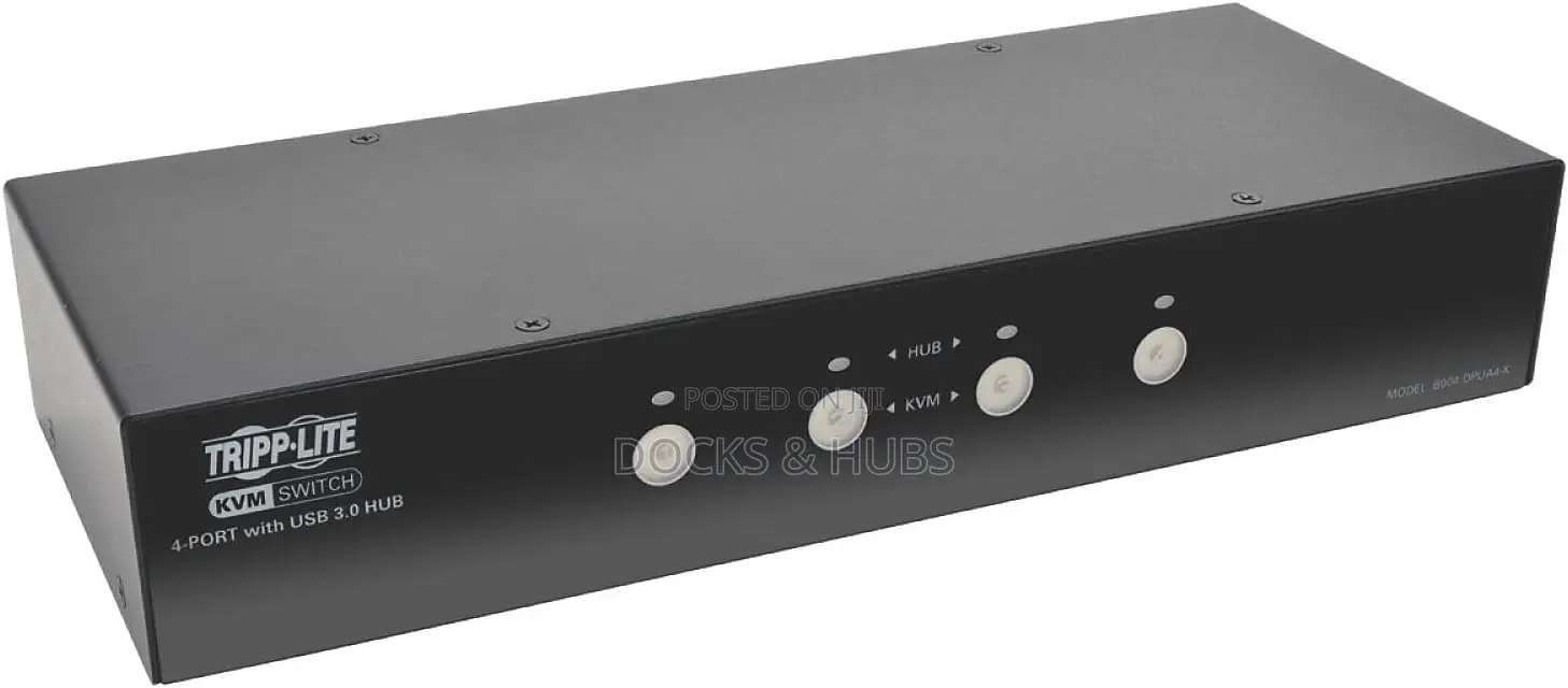 Tripp Lite 4-Port Displayport KVM Switch With Audio Usb 3.0 Hub