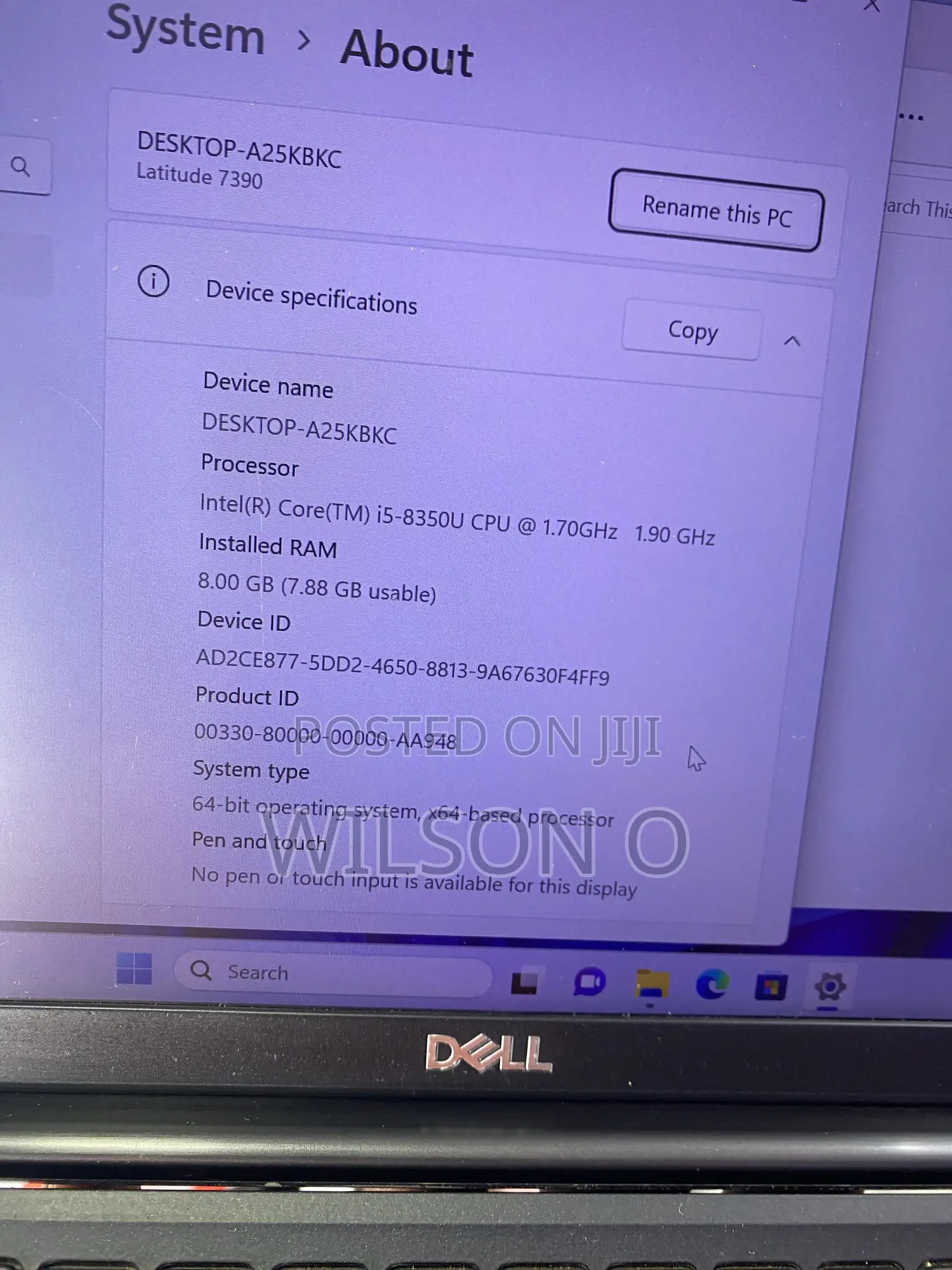 Laptop Dell Latitude 7390 8GB Intel Core i5 SSD 128GB